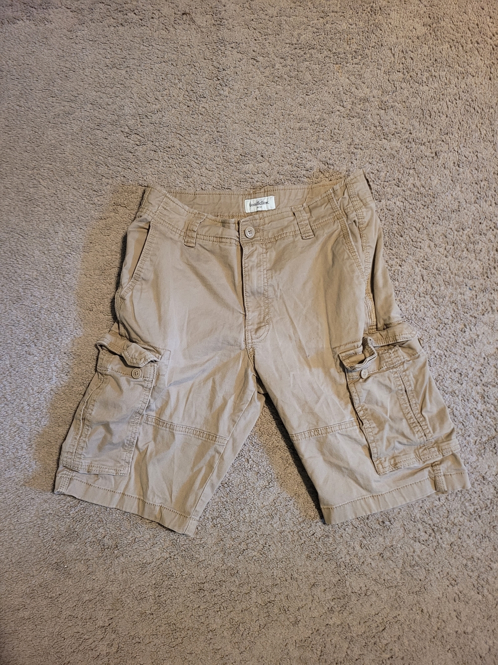 Goodfellow & Co Tan Cargo Shorts with Utility Pockets